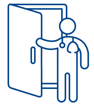 doctor opening a door