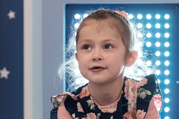 Girl stares off into distance